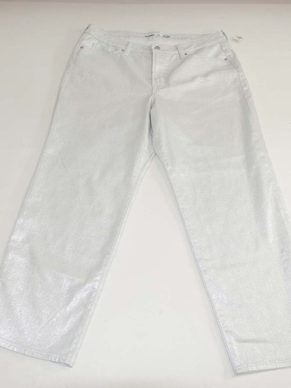 Old Navy Women's High Rise OG Loose Jeans Size 14 Petite NWT Silver Denim 14P
